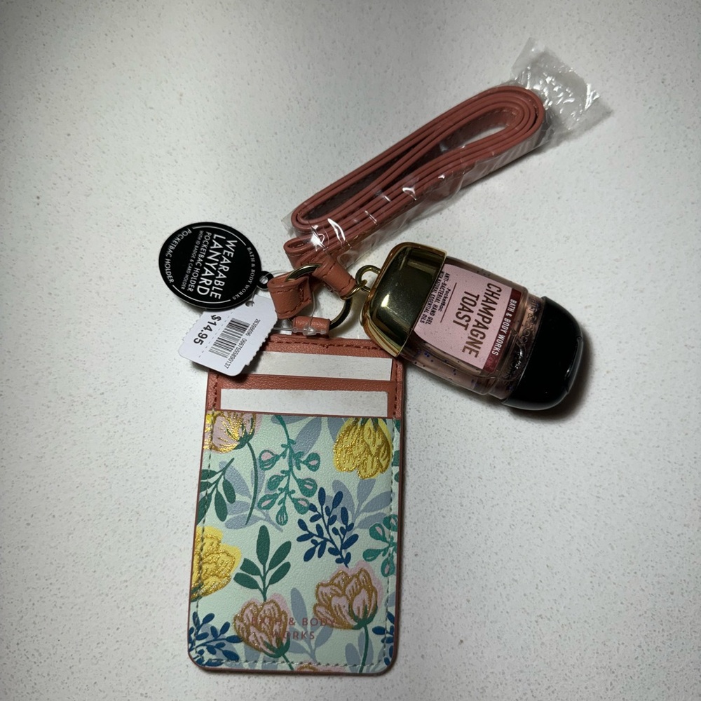 Bath & Body Works floral lanyard